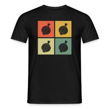 Onion Lover Retro Vegetables Vegan Gift idea - Männer T-Shirt - Schwarz - Vorne - AI Model Male 178 light (178cm)