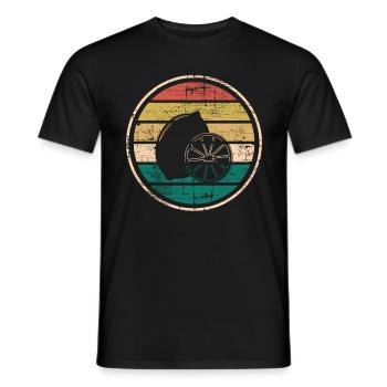 Lemon Fruit Lover Retro Lemonade Gift idea - Men's T-Shirt - black - Front - AI Model Male 178 light (178cm)
