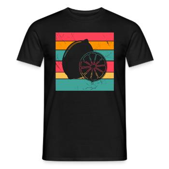 Citronfrugt elsker Retro Limonade Gaveide - Mænd T-shirt - sort - Foran - AI Model Male 178 light (178cm)