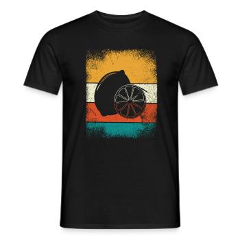 Lemon Fruit Lover Retro Lemonade Gift idea - Männer T-Shirt - Schwarz - Vorne - AI Model Male 178 light (178cm)