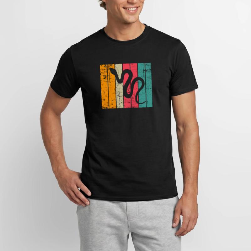 Snake Retro Reptile Python Idée cadeau T-shirt homme