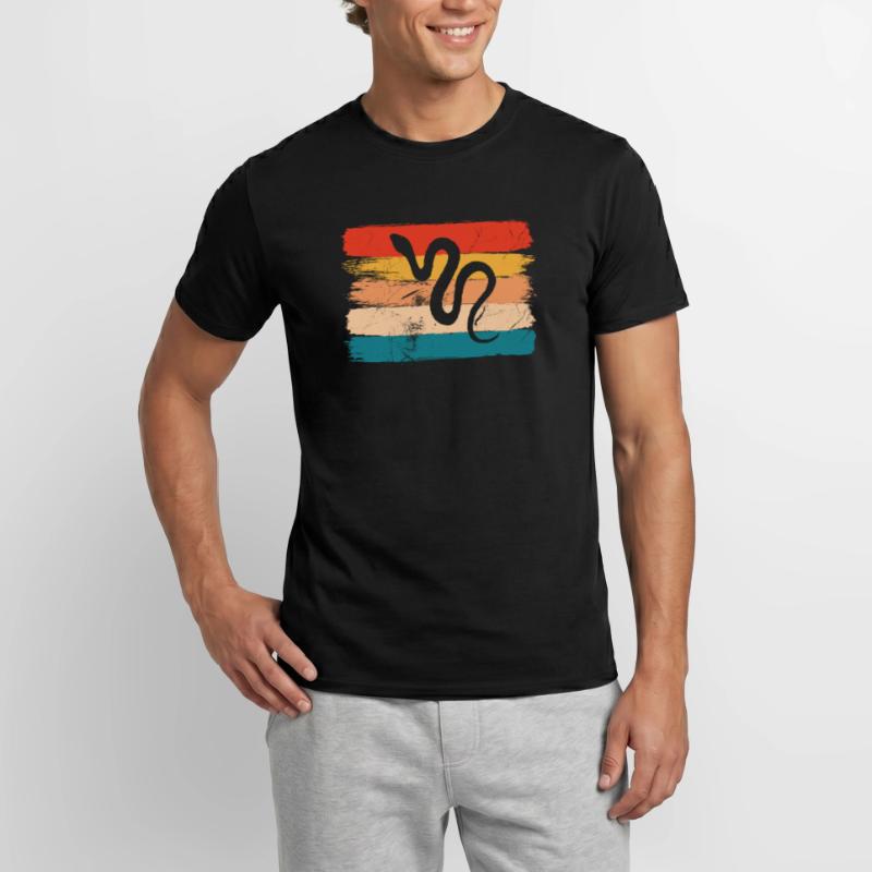 Snake Retro Reptile Python Idée cadeau T-shirt homme