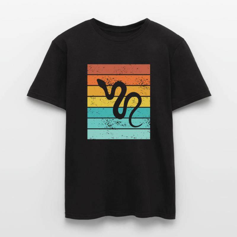 Snake Retro Reptile Python Gift idea Männer T-Shirt