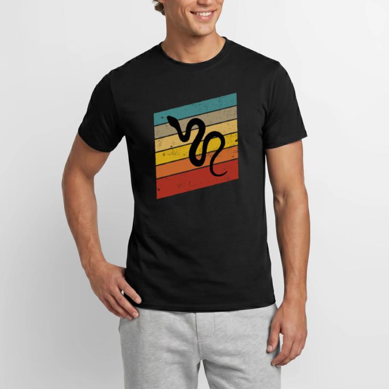 Snake Retro Reptile Python Idée cadeau T-shirt homme