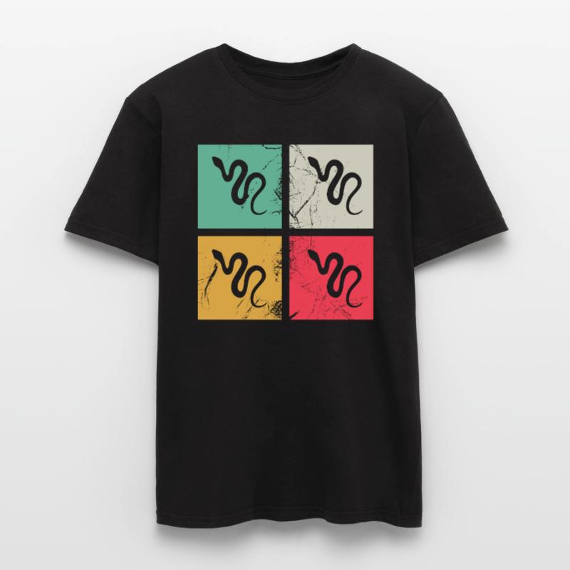 Snake Retro Reptile Python Idée cadeau T-shirt homme