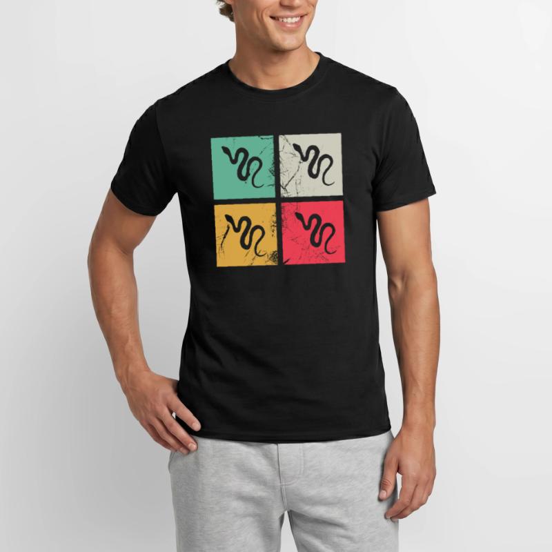 Snake Retro Reptile Python Idée cadeau T-shirt homme