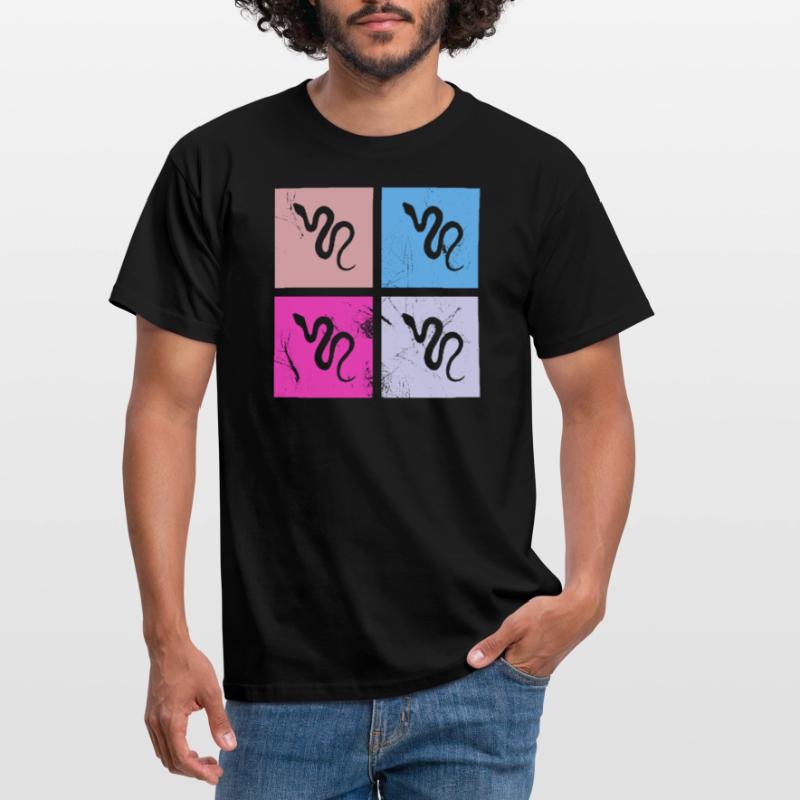Snake Retro Reptile Python Gift idea Männer T-Shirt
