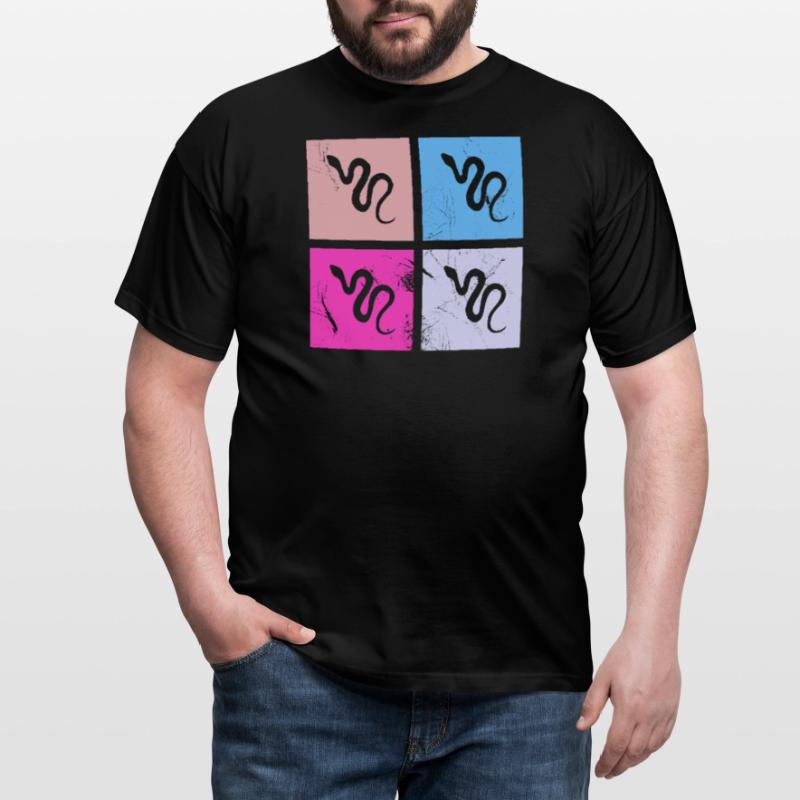 Snake Retro Reptile Python Gift idea Männer T-Shirt