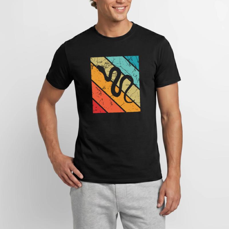Snake Retro Reptile Python Idée cadeau T-shirt homme
