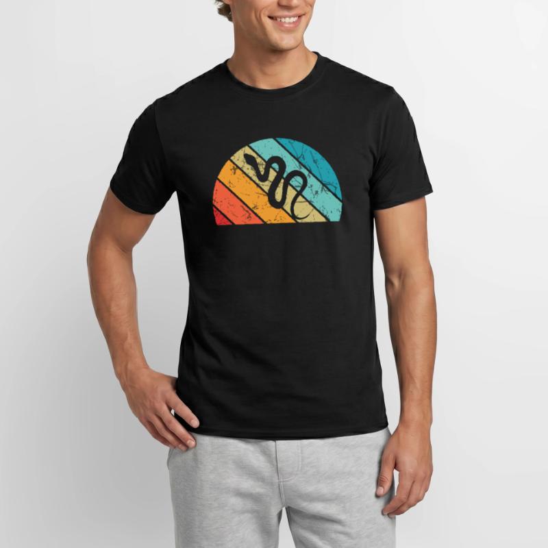 Snake Retro Reptile Python Idée cadeau T-shirt homme