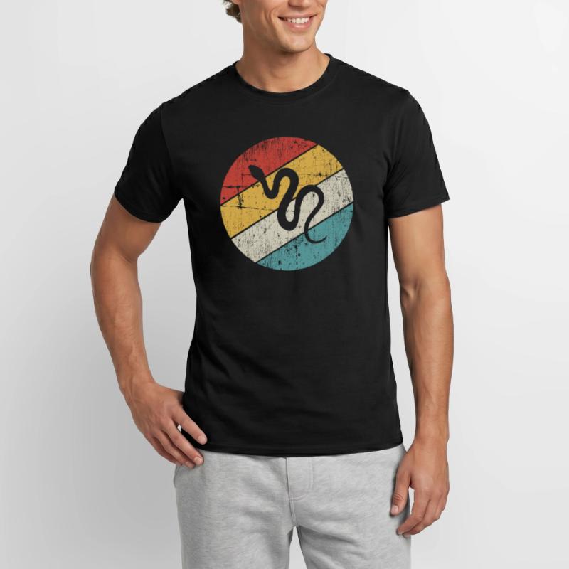 Snake Retro Reptile Python Idée cadeau T-shirt homme