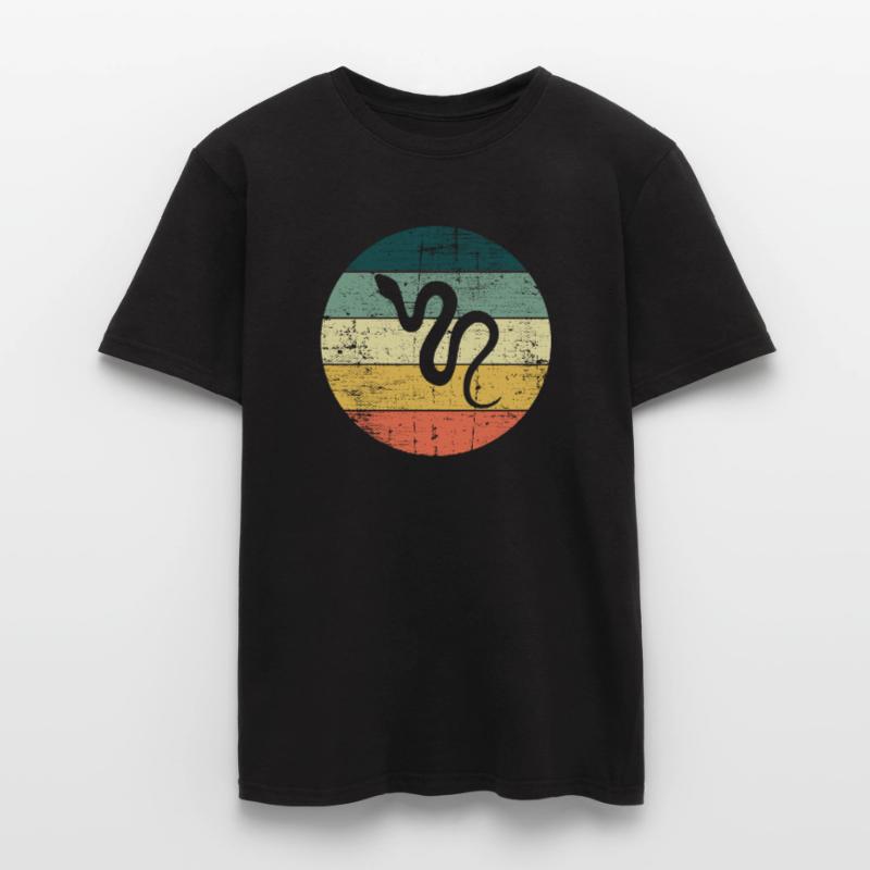 Snake Retro Reptile Python Gift idea Männer T-Shirt