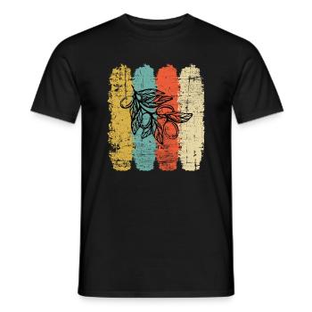 Olive food oil Retro Vegetarian Gift idea - Men's T-Shirt - black - Front - AI Model Male 178 light (178cm)