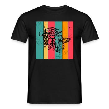 Olive food oil Retro Vegetarian Gift idea - Men's T-Shirt - black - Front - AI Model Male 178 light (178cm)