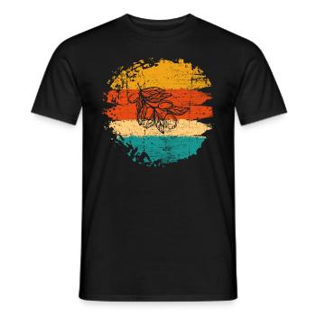 Olive food oil Retro Vegetarian Gift idea - Men's T-Shirt - black - Front - AI Model Male 178 light (178cm)
