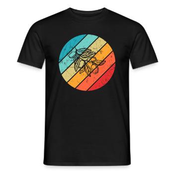 Olive food oil Retro Vegetarian Gift idea - Men's T-Shirt - black - Front - AI Model Male 178 light (178cm)