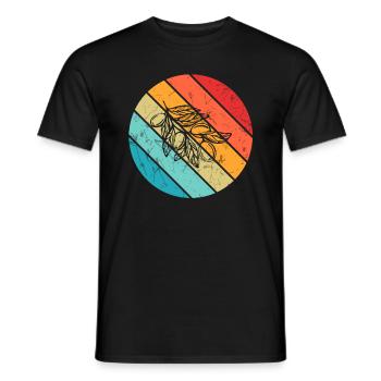Olive food oil Retro Vegetarian Gift idea - Männer T-Shirt - Schwarz - Vorne - AI Model Male 178 light (178cm)