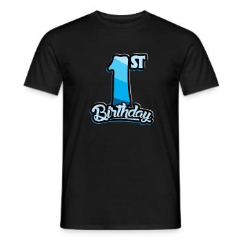 1st Birthday Kids Toodler First Birthday - Men's T-Shirt - black - Front - AI Model Male 178 light (178cm)
