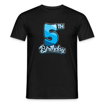 5th Birthday Kids Toodler Five Birthday - Men's T-Shirt - black - Front - AI Model Male 178 light (178cm)