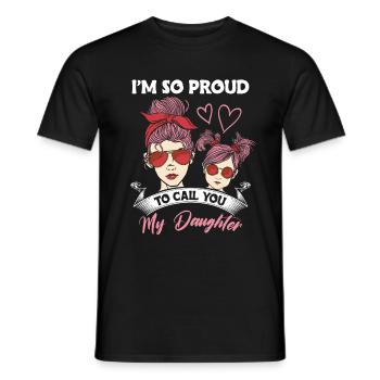 Proud Mom Love Daughter Sunglasses Headband - Men's T-Shirt - black - Front - AI Model Male 178 light (178cm)
