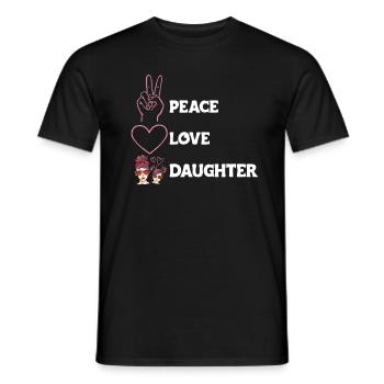 Peace Love Mom Daughter Sunglasses Headband - Men's T-Shirt - black - Front - AI Model Male 178 light (178cm)