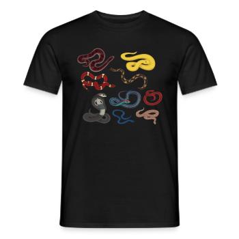 Snake Team Reptile Animal Phyton Boa - Men's T-Shirt - black - Front - AI Model Male 178 light (178cm)
