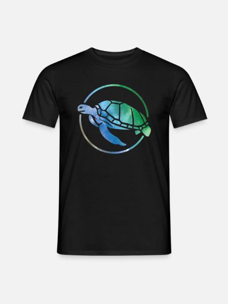 Turtle Cute Girl Love Turtles - Männer T-Shirt - Schwarz