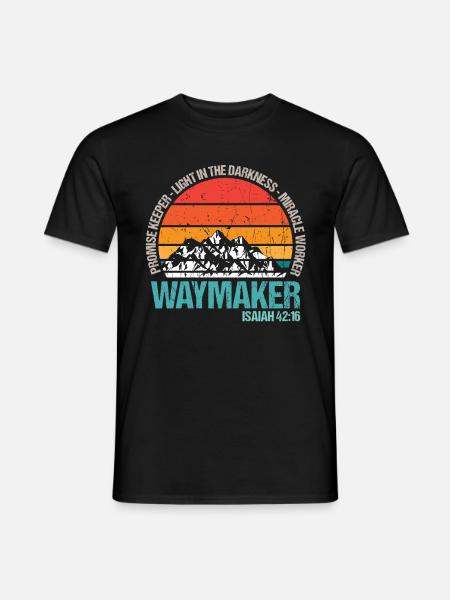 Waymaker Jesus Christian Bible Pray Religion - Mænd T-shirt - sort