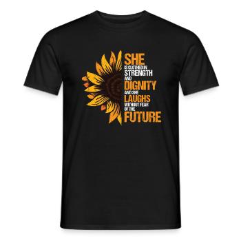 Sunflower I am Waymaker Jesus Christian Bible - Männer T-Shirt - Schwarz - Vorne - AI Model Male 178 light (178cm)