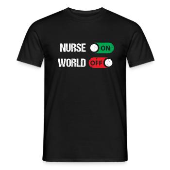 Nurse on World off Nursing Doctor - Männer T-Shirt - Schwarz - Vorne - AI Model Male 178 light (178cm)