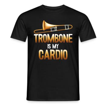 Trombone est mon groupe de musique de trompette cardio trompette - T-shirt homme - noir - Devant - AI Model Male 178 light (178cm)