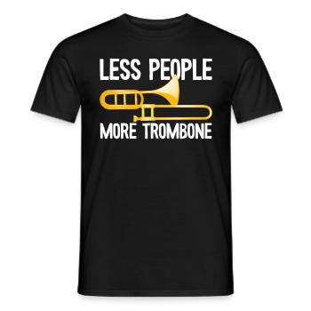 Moins de gens Plus Trombone Citation Trompette - T-shirt homme - noir - Devant - AI Model Male 178 light (178cm)