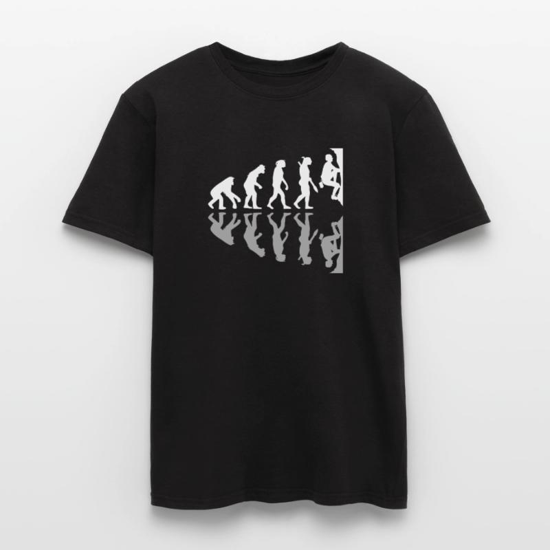 Human Evolution Funny Bouldering Climber Boulder Men's T-Shirt
