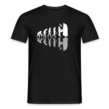 CNC Machine Operator Human Evolution Machinist - Men's T-Shirt - black - Front - AI Model Male 178 light (178cm)