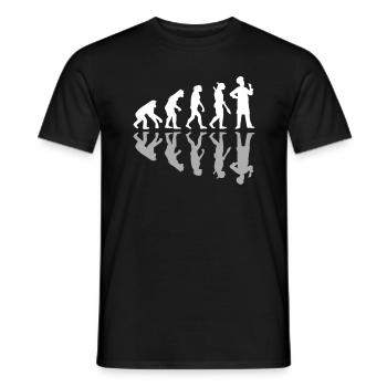 Chef Culinary Cook Human Evolution Cooking Food - Men's T-Shirt - black - Front - AI Model Male 178 light (178cm)