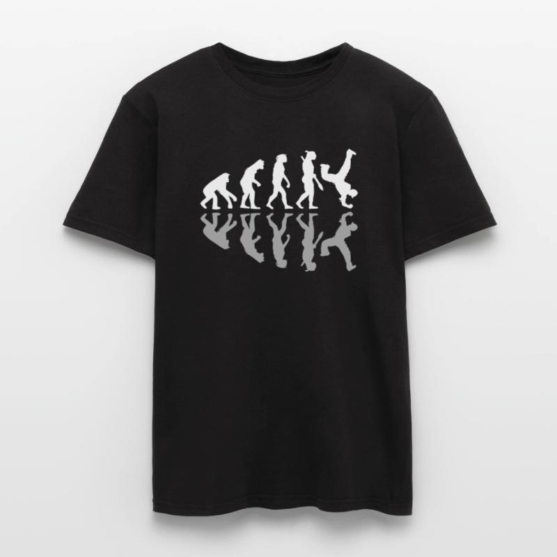 Breakdancing Human Evolution Dancer Breakdance T-shirt homme