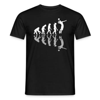 Human Evolution Volleyball Player Sport Lover - Men's T-Shirt - black - Front - AI Model Male 178 light (178cm)