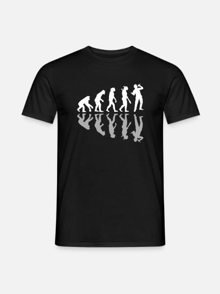 Human Evolution Chanteur Chantant Mélomane - T-shirt homme - noir