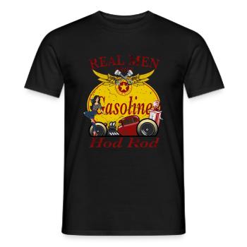Hod Rod American Car and Muscle Cars Rockabilly - Men's T-Shirt - black - Front - AI Model Male 178 light (178cm)
