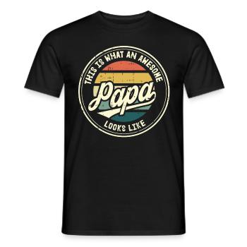 Best Dad Father's Day Dad Dad Dad Retro Gift - Men's T-Shirt - black - Front - AI Model Male 178 light (178cm)