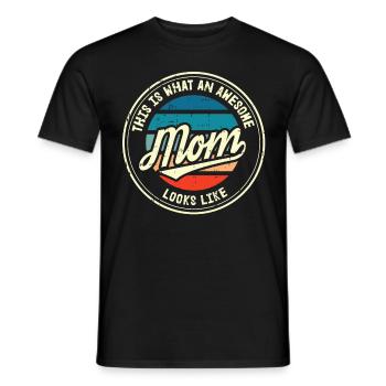 Muttertag Mutter Mummy Erster Retro Geschenk - Männer T-Shirt - Schwarz - Vorne - AI Model Male 178 light (178cm)