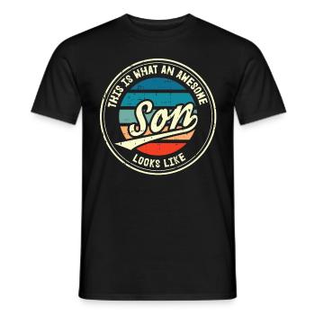 Fils Ressemble Tellement Un Dicton Drôle Idée Cadeau - T-shirt homme - noir - Devant - AI Model Male 178 light (178cm)
