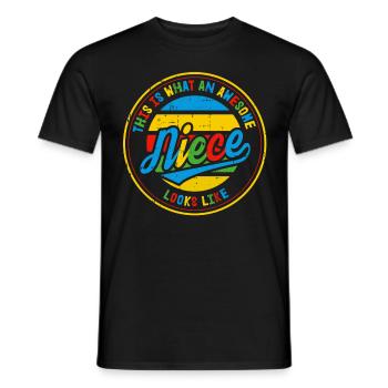 Voici à quoi ressemble la meilleure nièce du monde Cadeau - T-shirt homme - noir - Devant - AI Model Male 178 light (178cm)