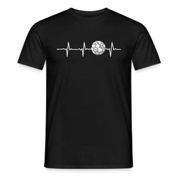 Herzschlag Fußball Puls Fußballer - Männer T-Shirt - Schwarz - Vorne - AI Model Male 178 light (178cm)