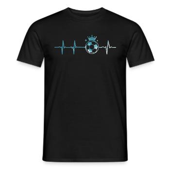 Herzschlag Fußball Puls Fußballer - Männer T-Shirt - Schwarz - Vorne - AI Model Male 178 light (178cm)