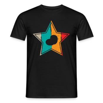 Potato Mashed Potatoes Retro Star Gift - Men's T-Shirt - black - Front - AI Model Male 178 light (178cm)