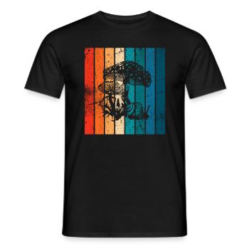 Mushroom Mushrooms Boletus Toadstool Retro Gift - Men's T-Shirt - black - Front - AI Model Male 178 light (178cm)