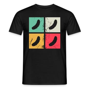 Concombre cornichon Kukumer rétro cadeau - T-shirt homme - noir - Devant - AI Model Male 178 light (178cm)