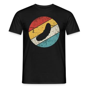 Gurke Gewürzgurke Kreis Retro Geschenk - Männer T-Shirt - Schwarz - Vorne - AI Model Male 178 light (178cm)