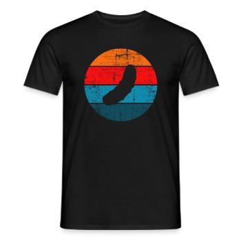 Concombre cornichon cercle rétro cadeau - T-shirt homme - noir - Devant - AI Model Male 178 light (178cm)